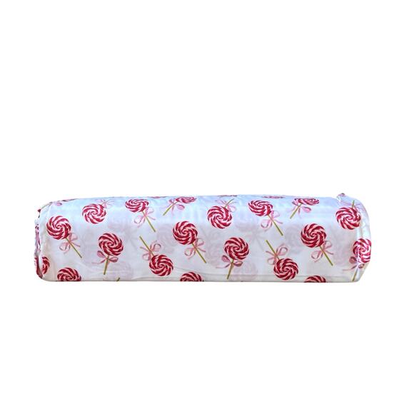 Cupcakes & Cashmere 4-Piece KING Sheet Set Holiday Peppermint Lollipops Bows NEW - Picture 7 of 10